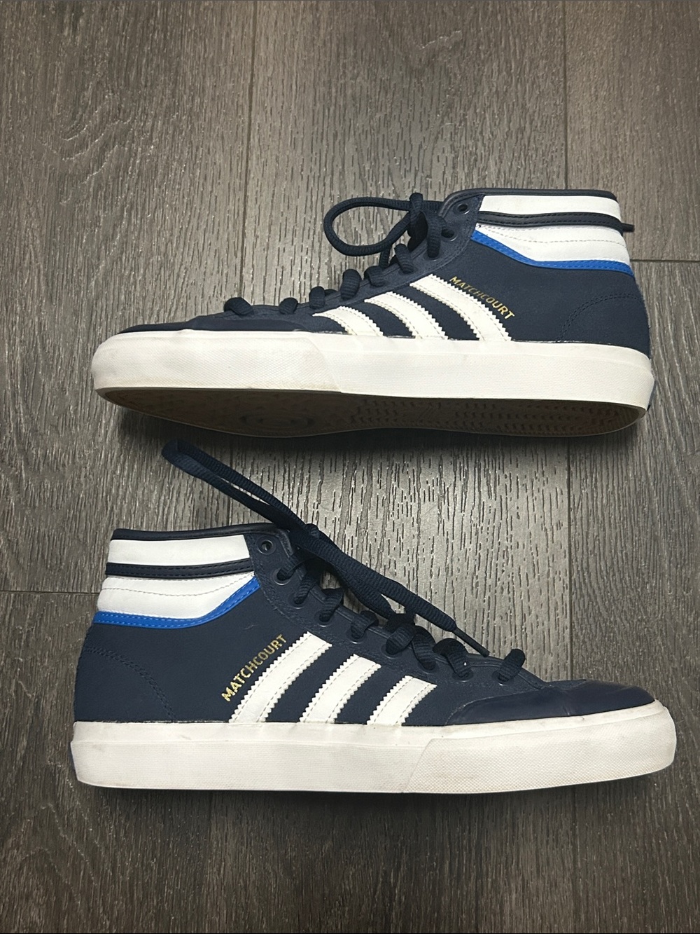 adidas Matchcourt High RX2 Navy White Men's Sneakers with Blue Accent